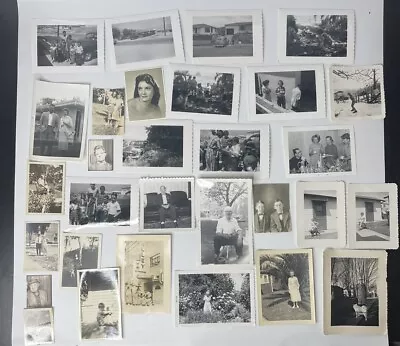 Vintage Photographs Lot Of 30 B & W 1960s Snapshots • $7.50