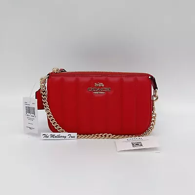 Coach C8302 Nolita 19 With Chain With Linear Quilting Red Apple NWT Org $228 • $119