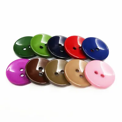 10x 2-Hole Round Buttons Colorful Sewing Button Material For Shirt DIY Decors • $5.10