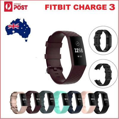 $8.99 • Buy For Fitbit Charge 4 3 Replacement Band Soft Silicone Bracelet Strap Wristband AU