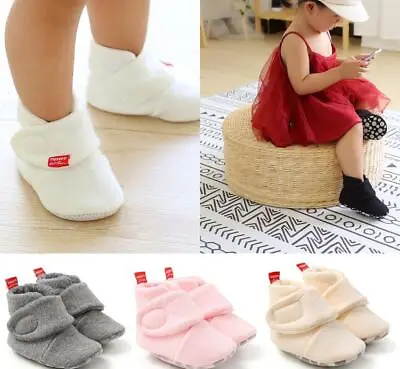 Xmas Gift Baby Boy Girl Pram Booties Infant Soft Sole Inhouse Crawling Boot 0-18 • £4.99
