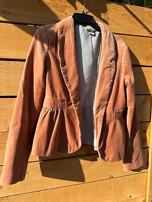 Women's J. Crew Cotton Velour Coral Jacket Size 10 • $10.75