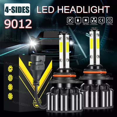 4-sides 9012 LED Headlight Bulbs Kits Hi Low Beam 6000K Super Bright High Power • $11.99