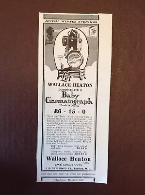 M62-9 Ephemera 1925 Advert Baby Cinematograph Wallace Heaton • £2.65