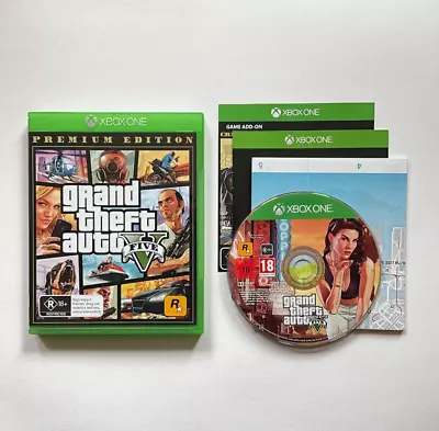 🇦🇺Grand Theft Auto V (GTA 5) Xbox One 🔥COMPLETE MAP & MANUAL 🔥GREAT COND. • $24.10