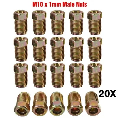 20x Brake Line Fittings Set For 3/16  Tube Inverted Flares Metric End Union Nuts • $16.56