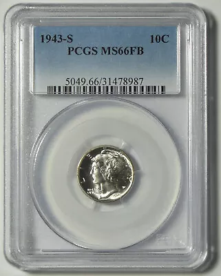1943-S Mercury Dime PCGS MS-66 FB #78987 • $99