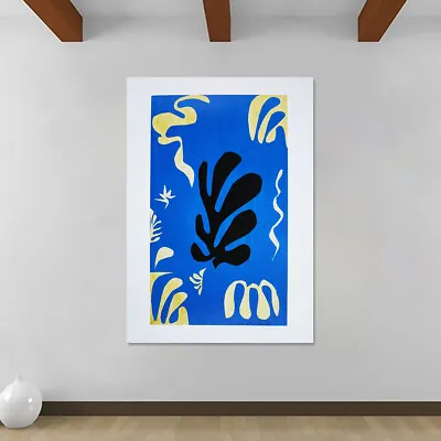 Composition On Blue - Abstract Wall Art - Canvas Rolled Wall Art Print • £12.79