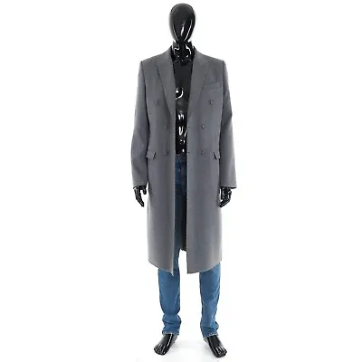 DIOR 3840$ Gray Wool Double Breasted Coat • $1883