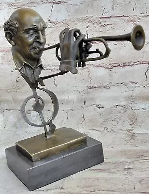 Bronze Trumpet Player Sculpture Statue Figure Music Gift Orchestra Large Statue • $139.65