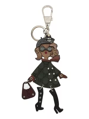 GUCCI Key Holder Key Ring Bag Charm AUTH Vintage GG Multi Colored Lady Used • $139.99