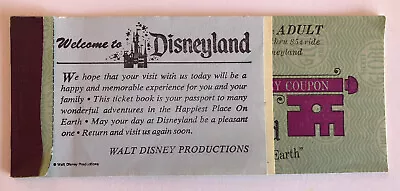 Vintage 1970s Disneyland Magic Key Ticket Book  (4 Tickets) • $20