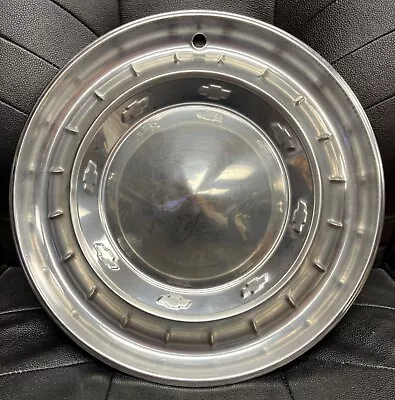 CHEVY BELAIR 1955 - 15  Inch V8 HUB CAP NOMAD CHEVROLET 210 150 STAINLESS OEM • $25