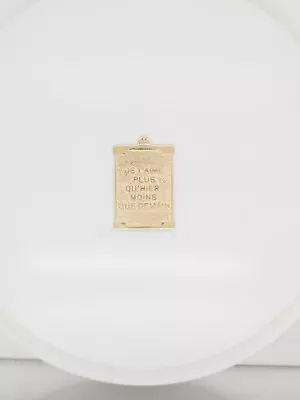 14k Yellow Gold  I Love You More Than Yesterday Less Than Tomorrow  Pendant • $560