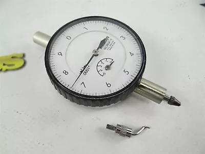 Mitutoyo Precision Dial Indicator 2804f-10 .0001  Grads + 2 Tips  • $9.95