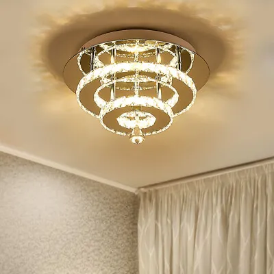 30W LED Crystal Ceiling Lights Chandelier Modern Minimalist Living Room Bedroom • £38.95