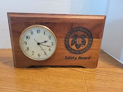 Pabst Beer Employee Safety Award Wooden Clock Sign Milwaukee PBR • $259.99