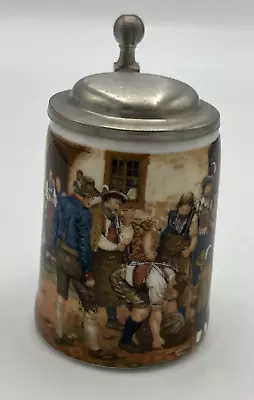 Schrobenhausen Miniature German Beer Stein 3  Tall Zin Lid Germany • $14.95