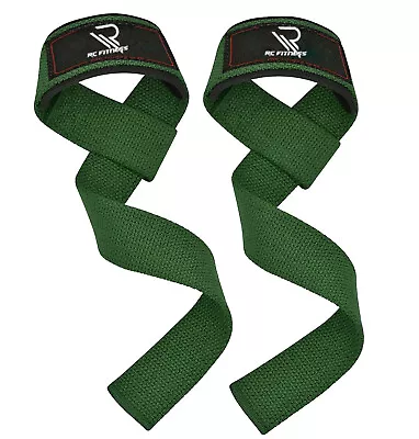 Weight Lifting Wrist Straps Support Hand Bar Wraps Gym Training Deadlift Green • £4.39