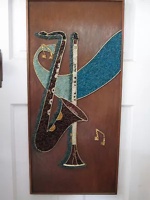 Mid Century Abstract Jazz Construction On Wood Panel • $206.50