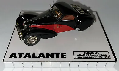 Heco Miniatures 1/43 1937 Bugatti 57S Atalante Black & Red Car Rodney Clark /200 • $449.95
