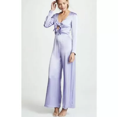 STAUD Mel Jumpsuit Size 6 New With Tags Lilac Long Sleeve • $250