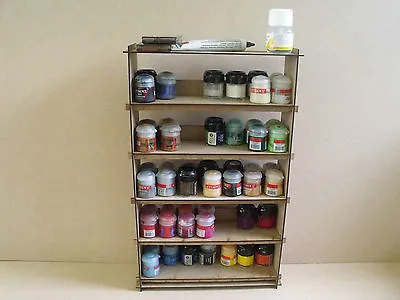 Paint Stand 70 Pots Rack Storage Workshop Tidy Tamiya Humbrol Wargames Table Top • £15.99