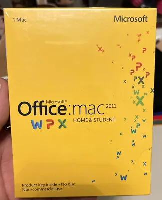 Microsoft Office Mac WPX Home & Student 2011 GZA00267 New Sealed 1 Mac Htf • $89.99