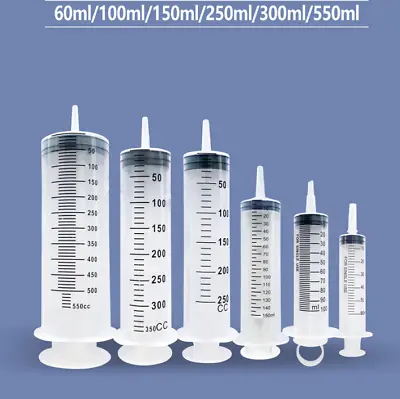 150ml 250ml 350ml 550ml  Plastic Syringe Reusable Big Large  Nutrient Measuring • $9.99