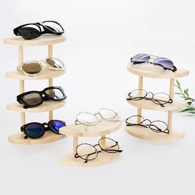 $13.17 • Buy Wooden Rack Shelf Show Sunglasses Display Stand Eyeglasses Holder Wood Counter