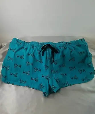 Secret Treasures Blue Dachshund Wiener Dog Pajama Bottom Sleep Shorts Women's XL • $4.50