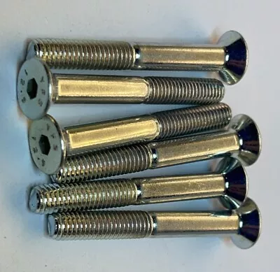 (6) M5-0.80x40mm Flat Head Countersunk Hex Socket Cap (24F65) • $12.95