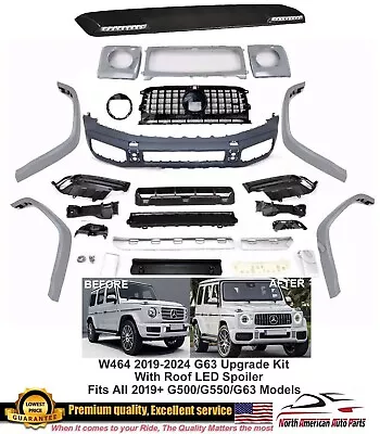 G63 AMG Style Body Kit Bumper Upgrade W464 G500 G550 Front Spoiler LED 2019-Up • $2699