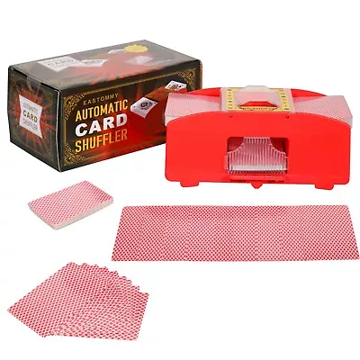 Red Casino 2 Deck Automatic Playing Card Shuffler Holdem Poker (No Cards) • $15.99