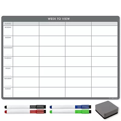 Magnetic Weekly Planner Memo Board Fridge Whiteboard Dry Erase Fridge Calendar • £12.95