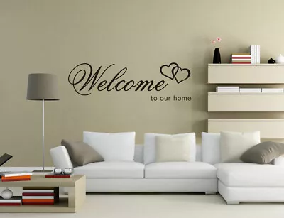 Wall Art Mural Decal Sticker Home Decor Welcome To Our Home Quotes UK Pq143 • £5.81