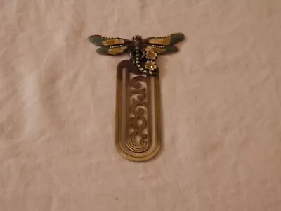 Enameled And Jeweled Dragon Fly Book Mark • $8