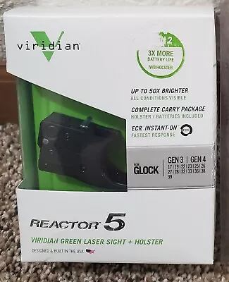 FACTORY SEALED Viridian Reactor R5 Gen 2 Green Laser For Glock 17/19/23/26/27  • $75