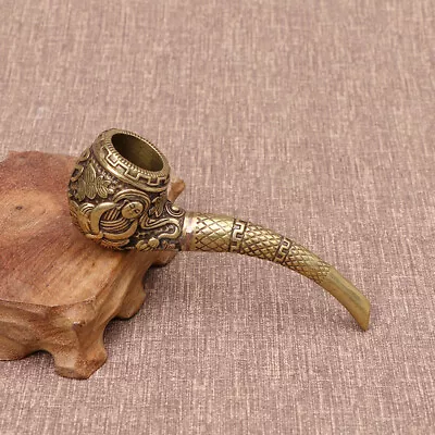 New Brass Vintage Tobacco Smoking Pipe Cigarette Holder Filter Handicraft Gift • $15.99