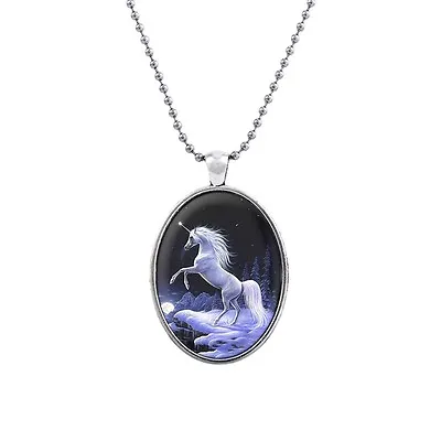  Unicorn Cabochon Necklace Pendant  New Oblong  Shape Not Round • £2.99