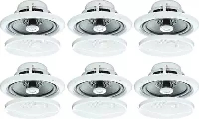 £57.55 • Buy 6X 80W In Ceiling Speakers 8ohm For Bathroom,  Kitchen  Surround Sound B402A B