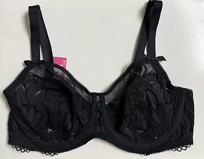 BNWT M&S Boutique Black Underwire Non Padded Minimiser Bra - UK Size 36D • £11.99