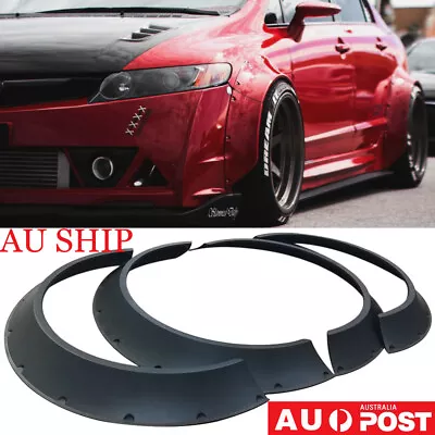 3.2'' + 2.4'' Universal ABS New School JDM Car Fender Flares Wheel Arches 4 Pcs • $99.28