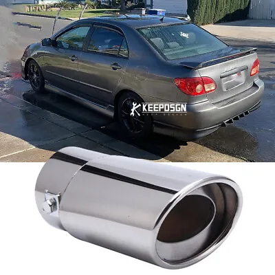 For Toyota Corolla Car Exhaust Pipe Tip Rear Tail Throat Muffler Stainless Steel • $15.79