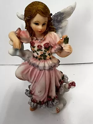 MONTEFIORI COLLECTION Angel Fairy Pixie Figurine Fairy W/ Roses. 51/2 “ • $16.95