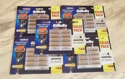 $100 • Buy Gillette Fusion PROGLIDE  POWER 40 Cartridges Blade (5pks X 8) + BONUS/GIFT