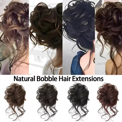 Curly Messy Hair Bun Piece Updo Scrunchie Fake Natural Bobble Hair Extensions • £2.98