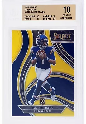 2020 Select XRC JUSTIN FIELDS Gold Prizm RC Rookie #'d /10 - BGS 10 PRISTINE • $3499.99