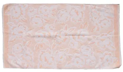 Vintage Hand Towel Asda Peach Floral Patterned Guest TV Film Prop Camper Van • £12.99