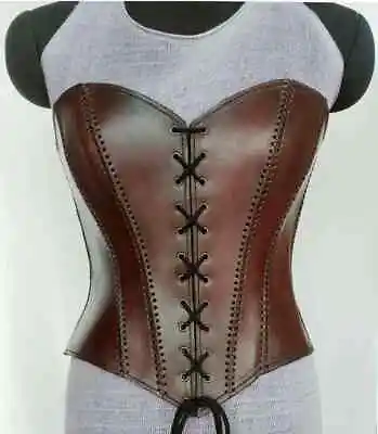 Medieval Leather Corset LARP Handmade Leather Corset Handmade Armor Leather • £132.61